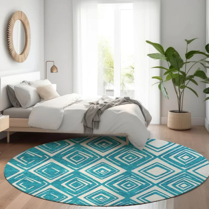 Addison Chantille ACN862-Teal 8 ft. X 8 ft. Round Rug