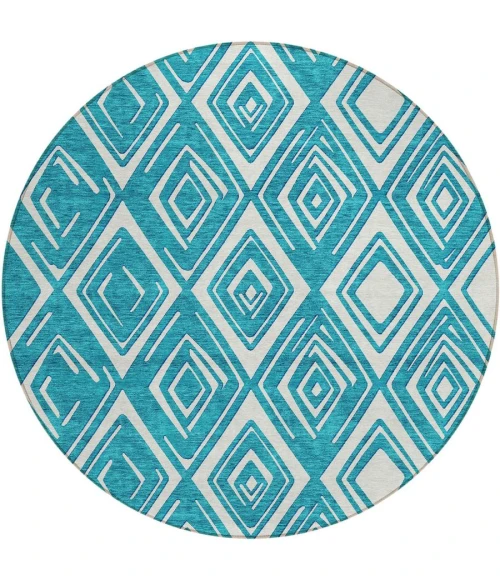 Addison Chantille ACN862-Teal 8 ft. X 8 ft. Round Rug