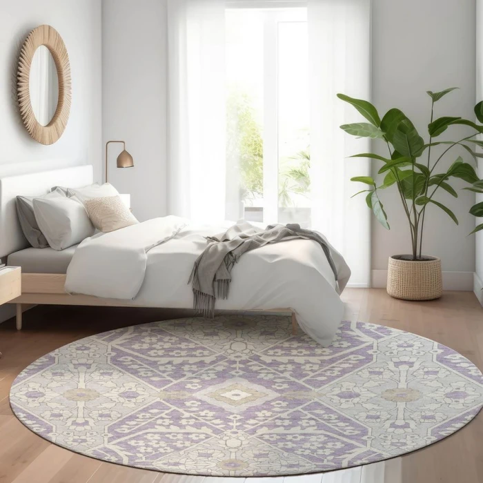 Addison Chantille ACN863-Lavender 8 ft. X 8 ft. Round Rug