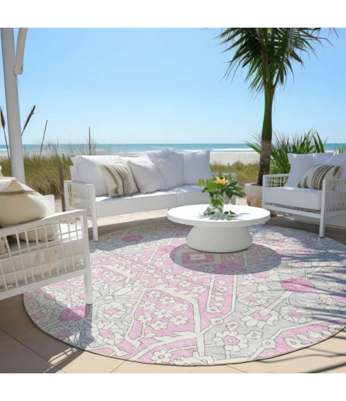 Addison Chantille ACN863-Pink 8 ft. X 8 ft. Round Rug