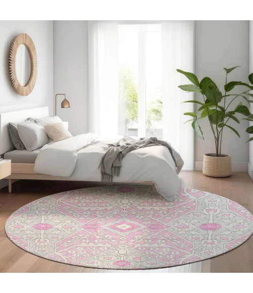 Addison Chantille ACN863-Pink 8 ft. X 8 ft. Round Rug
