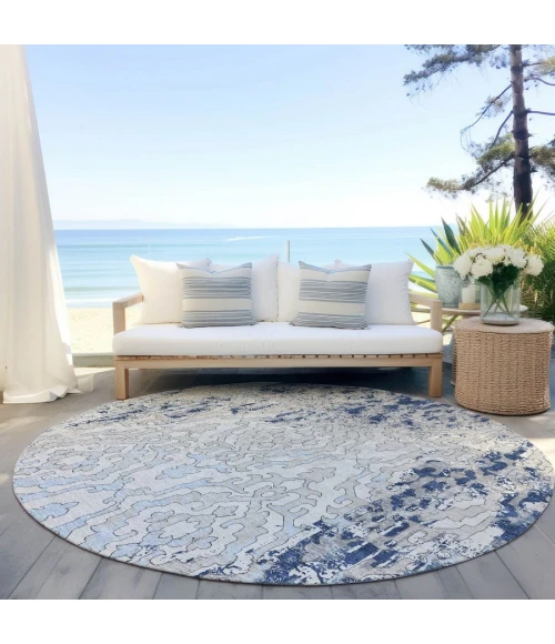 Addison Chantille ACN864-Navy 8 ft. X 8 ft. Round Rug