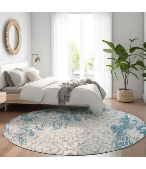 Addison Chantille ACN864-Teal 8 ft. X 8 ft. Round Rug