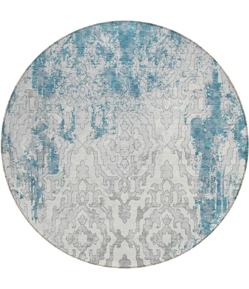 Addison Chantille ACN864-Teal 8 ft. X 8 ft. Round Rug