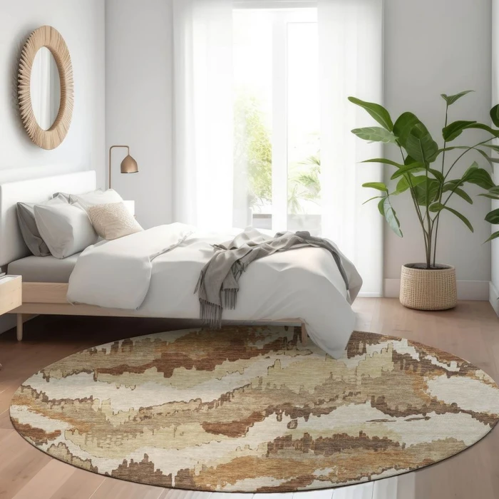 Addison Chantille ACN865-Chocolate 8 ft. X 8 ft. Round Rug