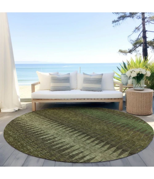 Addison Chantille ACN867-Olive 8 ft. X 8 ft. Round Rug