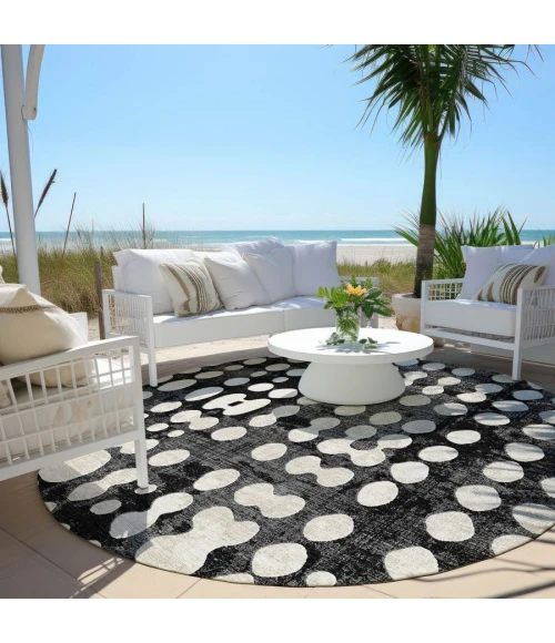 Addison Chantille ACN869-Black 8 ft. X 8 ft. Round Rug