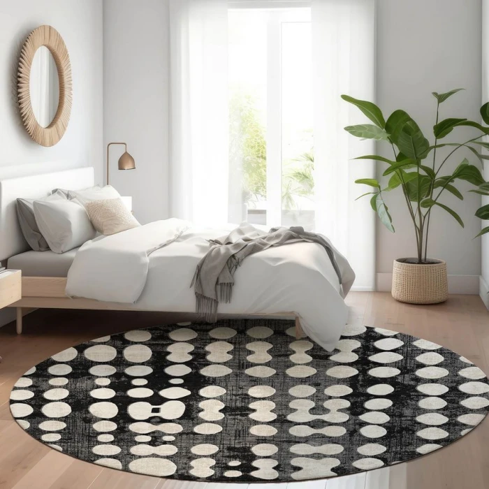 Addison Chantille ACN869-Black 8 ft. X 8 ft. Round Rug