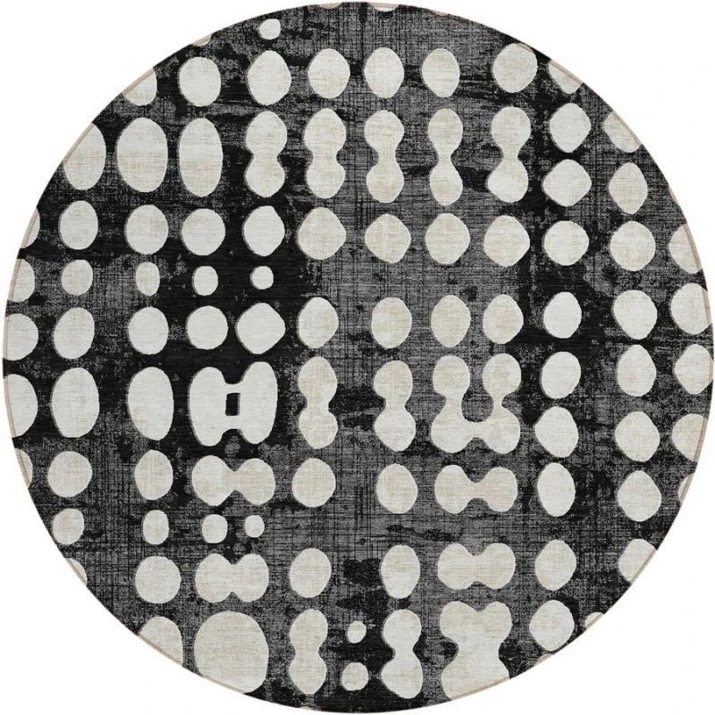 Addison Chantille ACN869-Black 8 ft. X 8 ft. Round Rug