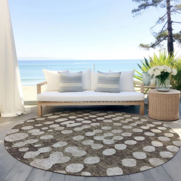 Addison Chantille ACN869-Brown 8 ft. X 8 ft. Round Rug