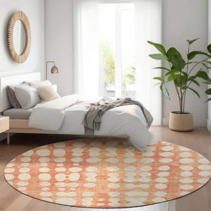 Addison Chantille ACN869-Coral 8 ft. X 8 ft. Round Rug