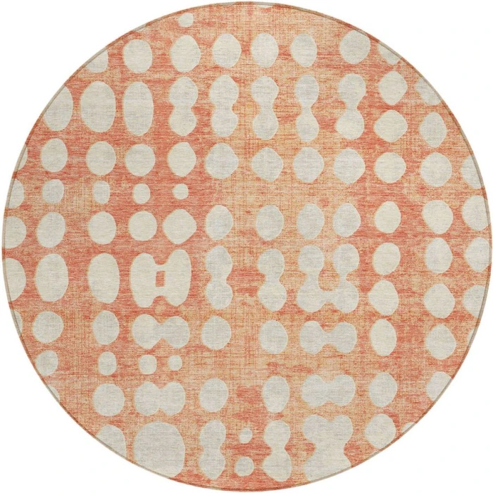 Addison Chantille ACN869-Coral 8 ft. X 8 ft. Round Rug