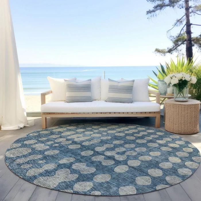 Addison Chantille ACN869-Denim 8 ft. X 8 ft. Round Rug