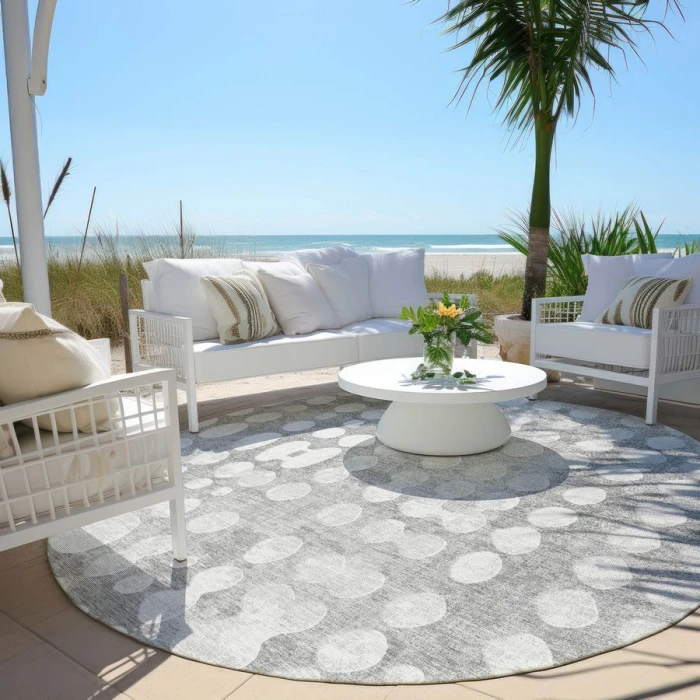 Addison Chantille ACN869-Gray 8 ft. X 8 ft. Round Rug