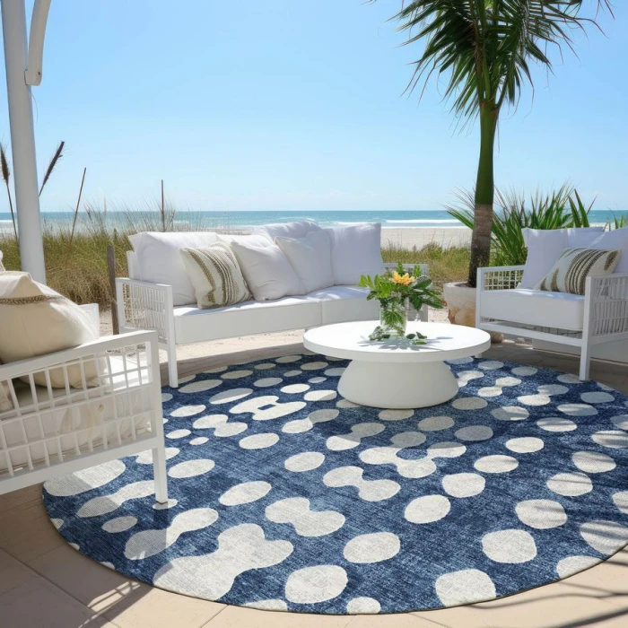Addison Chantille ACN869-Navy 8 ft. X 8 ft. Round Rug