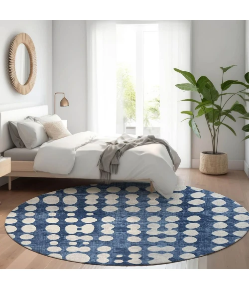 Addison Chantille ACN869-Navy 8 ft. X 8 ft. Round Rug