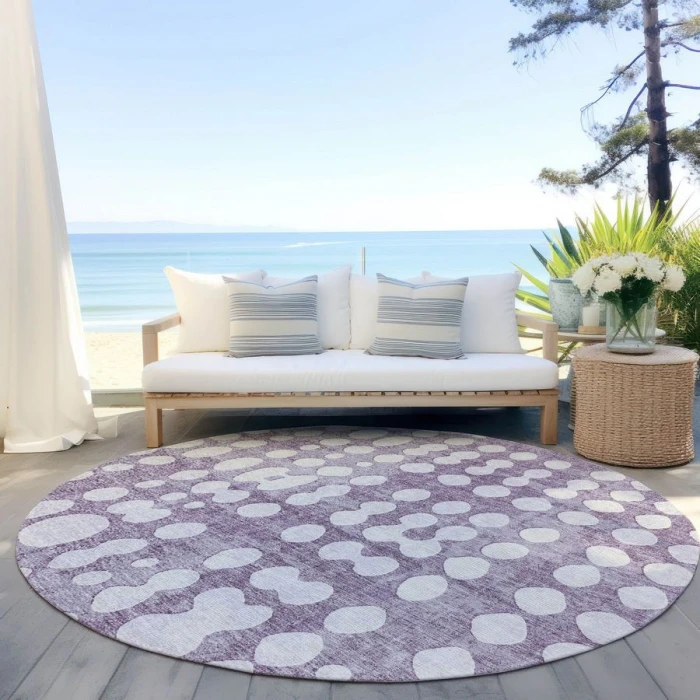 Addison Chantille ACN869-Purple 8 ft. X 8 ft. Round Rug