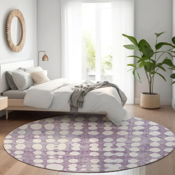 Addison Chantille ACN869-Purple 8 ft. X 8 ft. Round Rug