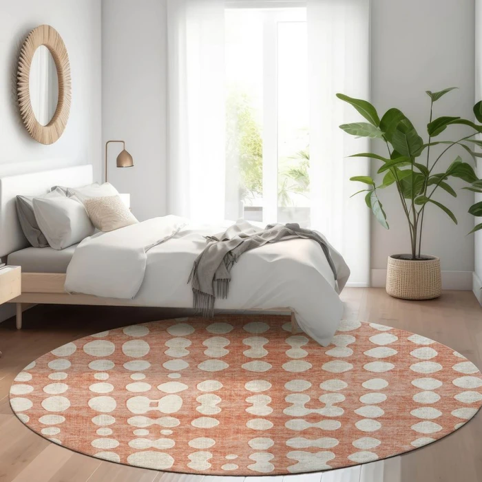 Addison Chantille ACN869-Salmon 8 ft. X 8 ft. Round Rug