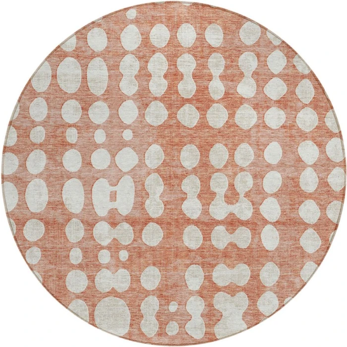 Addison Chantille ACN869-Salmon 8 ft. X 8 ft. Round Rug