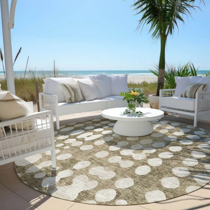 Addison Chantille ACN869-Taupe 8 ft. X 8 ft. Round Rug
