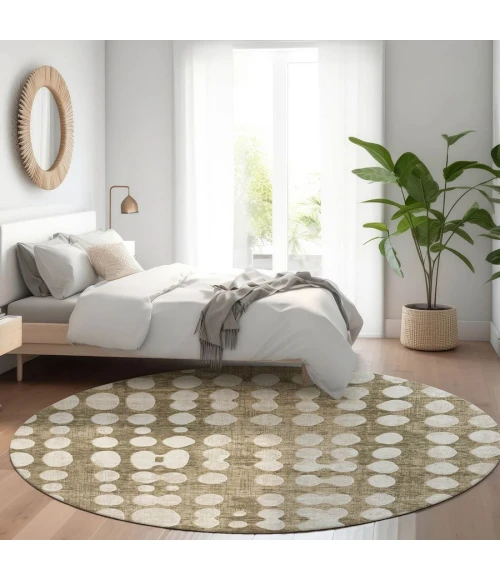 Addison Chantille ACN869-Taupe 8 ft. X 8 ft. Round Rug