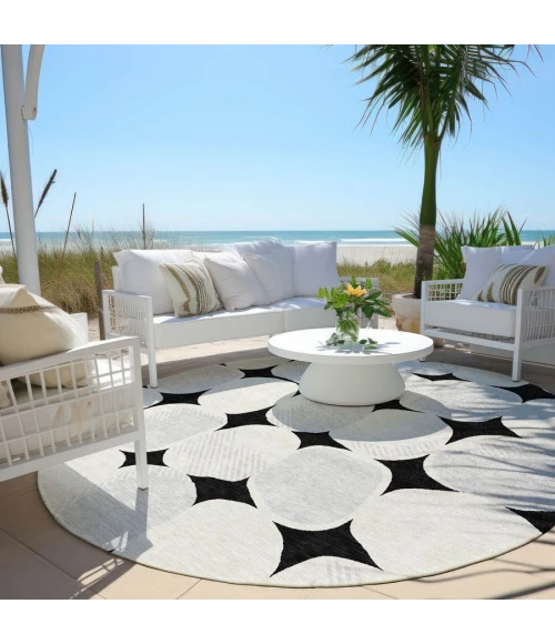 Addison Chantille ACN870-Black 8 ft. X 8 ft. Round Rug