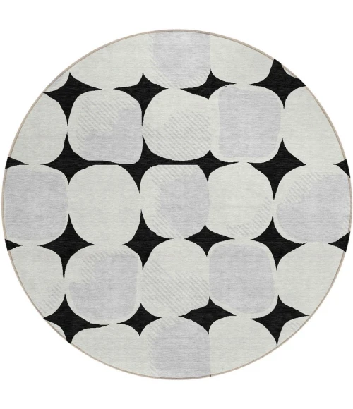 Addison Chantille ACN870-Black 8 ft. X 8 ft. Round Rug