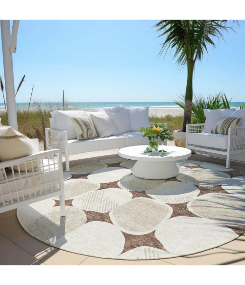 Addison Chantille ACN870-Brown 8 ft. X 8 ft. Round Rug