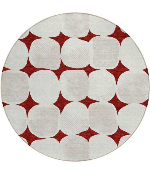 Addison Chantille ACN870-Burgundy 8 ft. X 8 ft. Round Rug