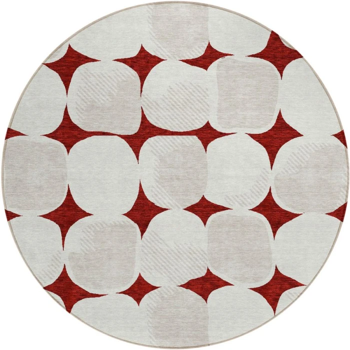 Addison Chantille ACN870-Burgundy 8 ft. X 8 ft. Round Rug