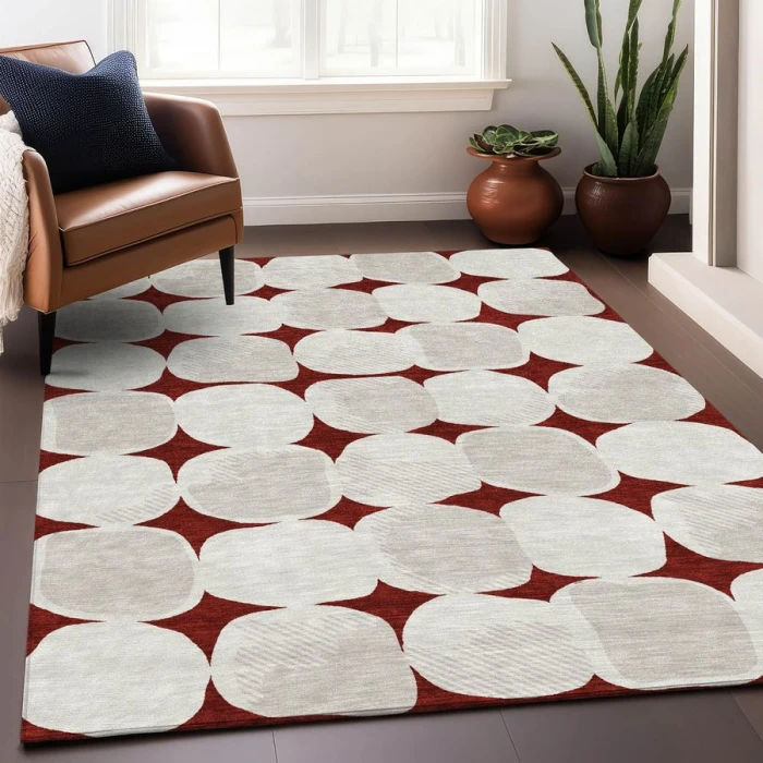 Addison Chantille ACN870-Burgundy 9 ft. X 12 ft. Rectangle Rug