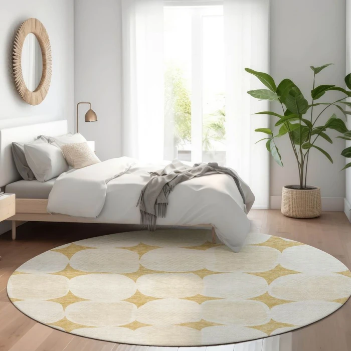 Addison Chantille ACN870-Gold 8 ft. X 8 ft. Round Rug