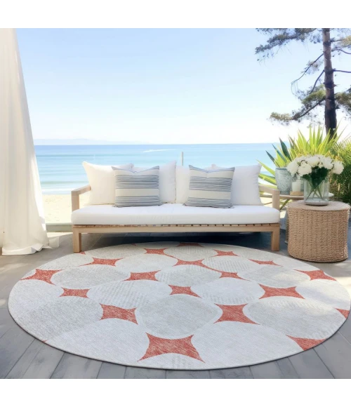 Addison Chantille ACN870-Salmon 8 ft. X 8 ft. Round Rug