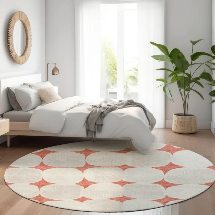 Addison Chantille ACN870-Salmon 8 ft. X 8 ft. Round Rug