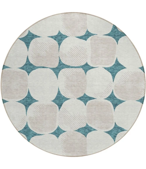 Addison Chantille ACN870-Teal 8 ft. X 8 ft. Round Rug