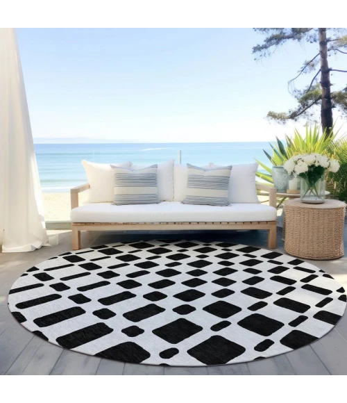 Addison Chantille ACN871-Black 8 ft. X 8 ft. Round Rug