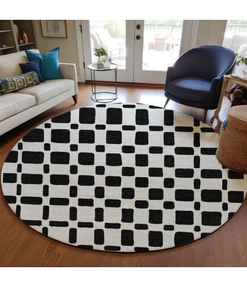 Addison Chantille ACN871-Black 8 ft. X 8 ft. Round Rug