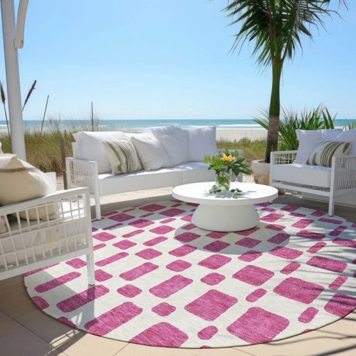 Addison Chantille ACN871-Blush 8 ft. X 8 ft. Round Rug