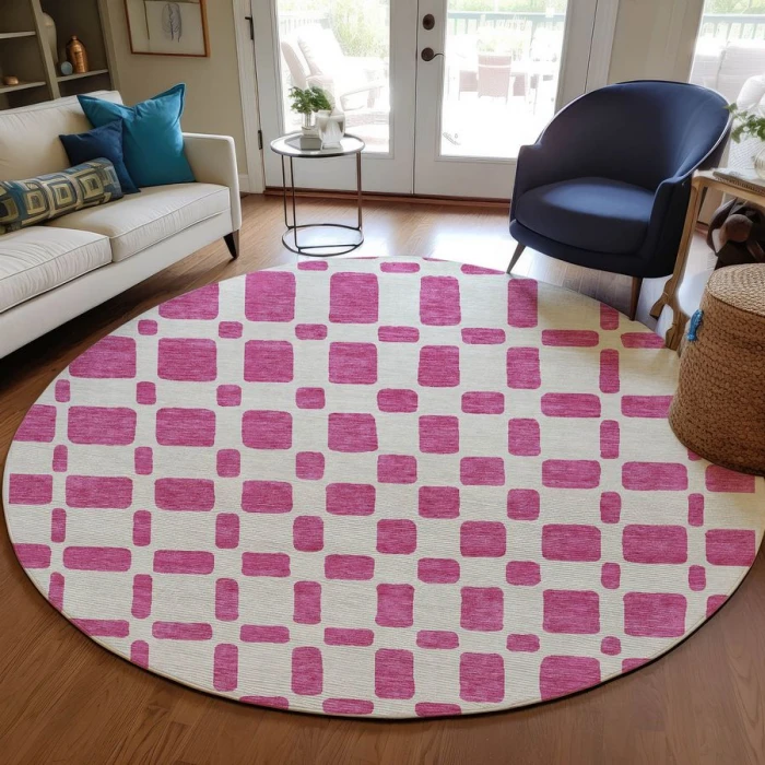 Addison Chantille ACN871-Blush 8 ft. X 8 ft. Round Rug
