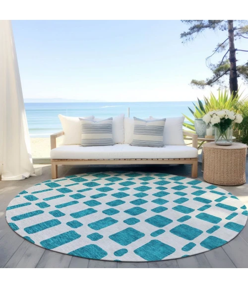 Addison Chantille ACN871-Teal 8 ft. X 8 ft. Round Rug