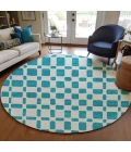 Addison Chantille ACN871-Teal 8 ft. X 8 ft. Round Rug