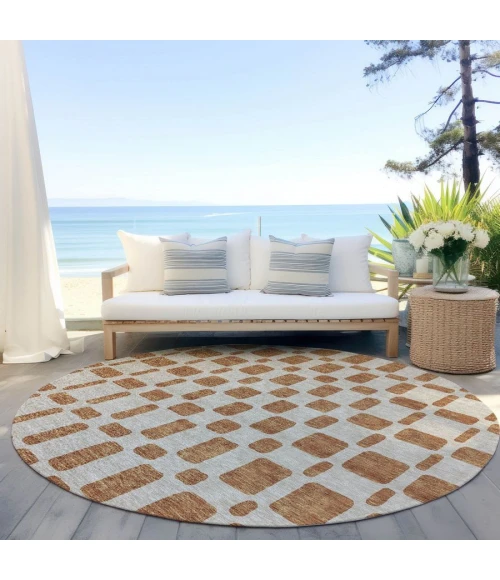 Addison Chantille ACN871-Terracotta 8 ft. X 8 ft. Round Rug