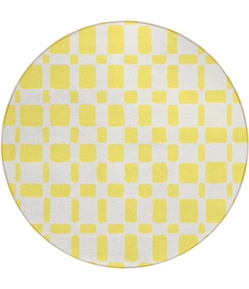 Addison Chantille ACN871-Yellow 8 ft. X 8 ft. Round Rug