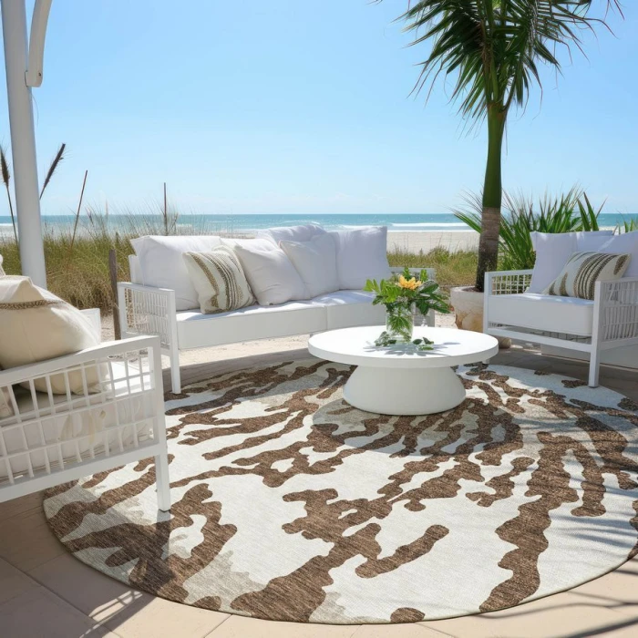 Addison Chantille ACN873-Chocolate 8 ft. X 8 ft. Round Rug
