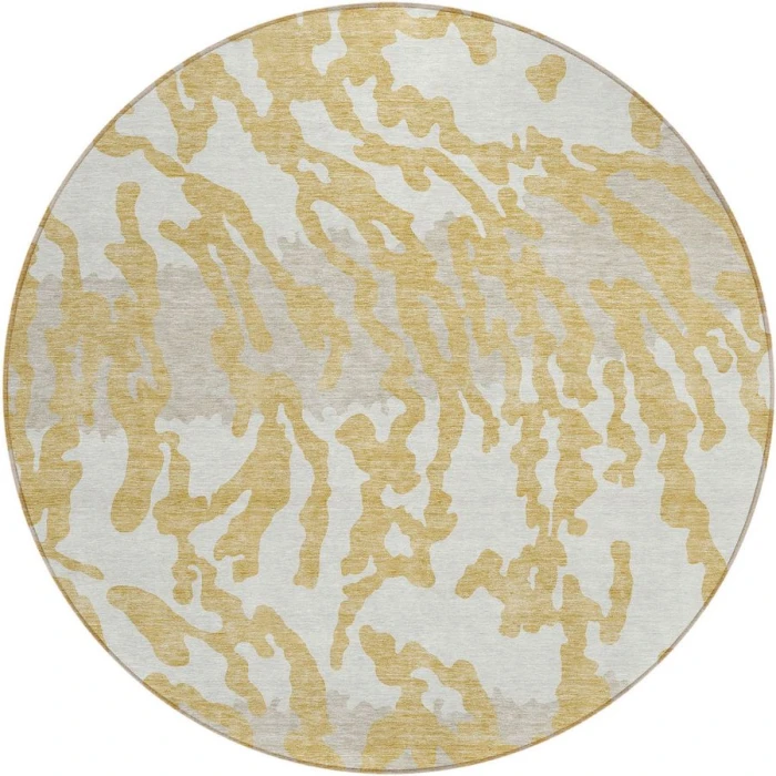 Addison Chantille ACN873-Gold 8 ft. X 8 ft. Round Rug