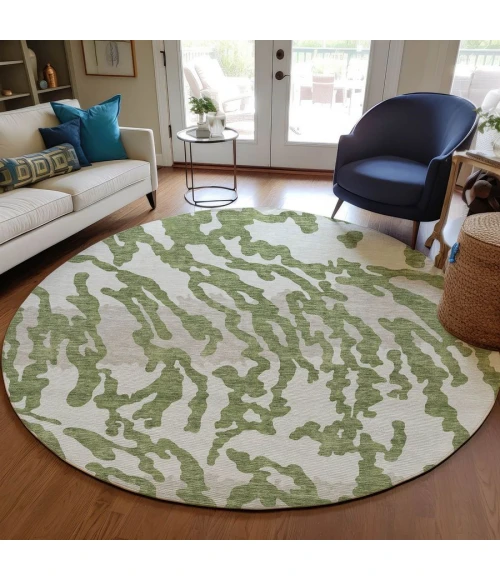 Addison Chantille ACN873-Green 8 ft. X 8 ft. Round Rug