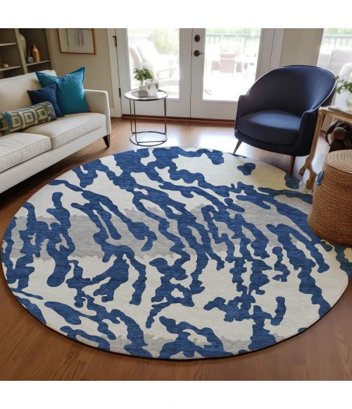 Addison Chantille ACN873-Navy 8 ft. X 8 ft. Round Rug