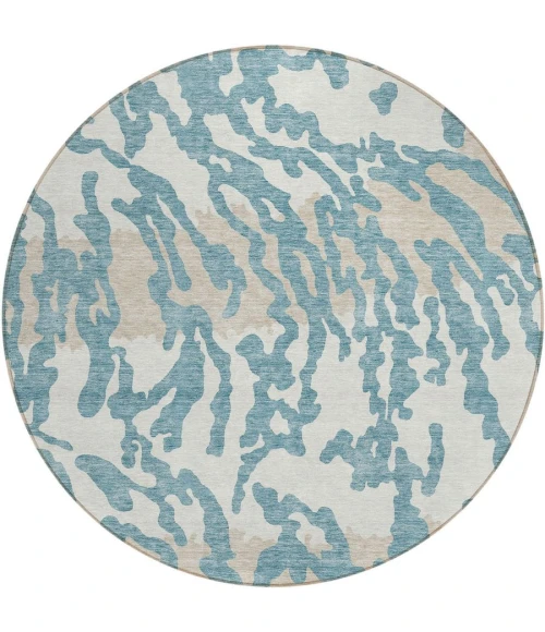 Addison Chantille ACN873-Teal 8 ft. X 8 ft. Round Rug
