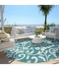 Addison Chantille ACN875-Teal 8 ft. X 8 ft. Round Rug